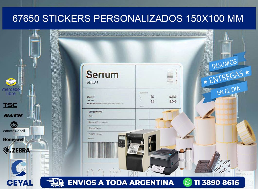 67650 STICKERS PERSONALIZADOS 150×100 mm