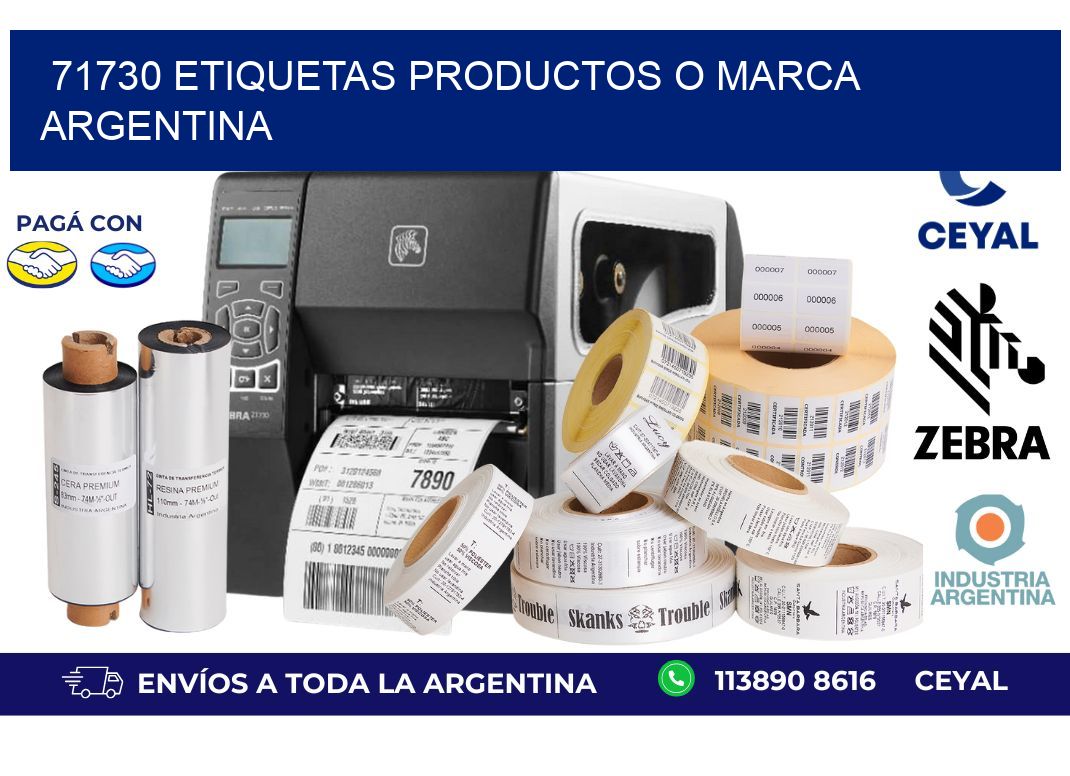 71730 ETIQUETAS PRODUCTOS O MARCA ARGENTINA