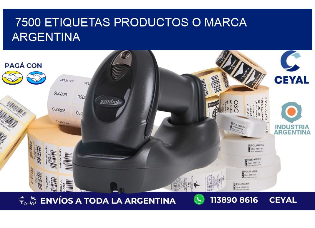 7500 ETIQUETAS PRODUCTOS O MARCA ARGENTINA