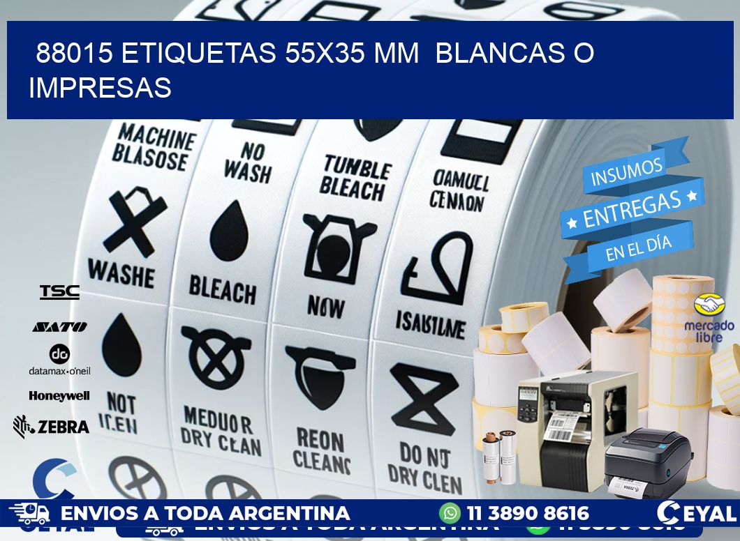88015 ETIQUETAS 55x35 mm  BLANCAS O IMPRESAS