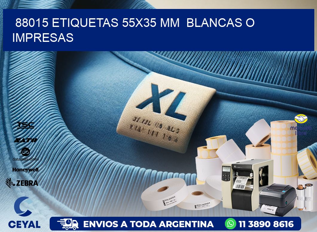 88015 ETIQUETAS 55x35 mm  BLANCAS O IMPRESAS