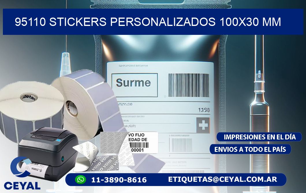 95110 STICKERS PERSONALIZADOS 100×30 mm