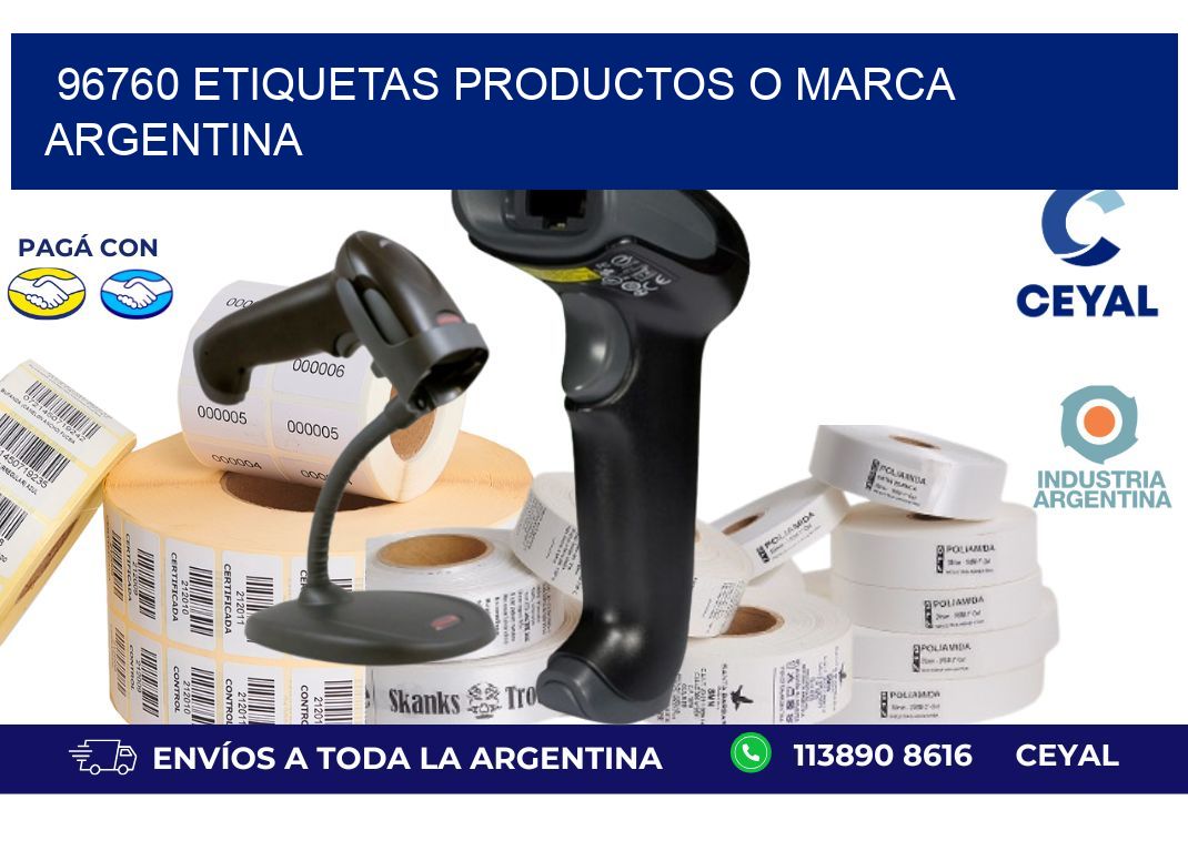 96760 ETIQUETAS PRODUCTOS O MARCA ARGENTINA