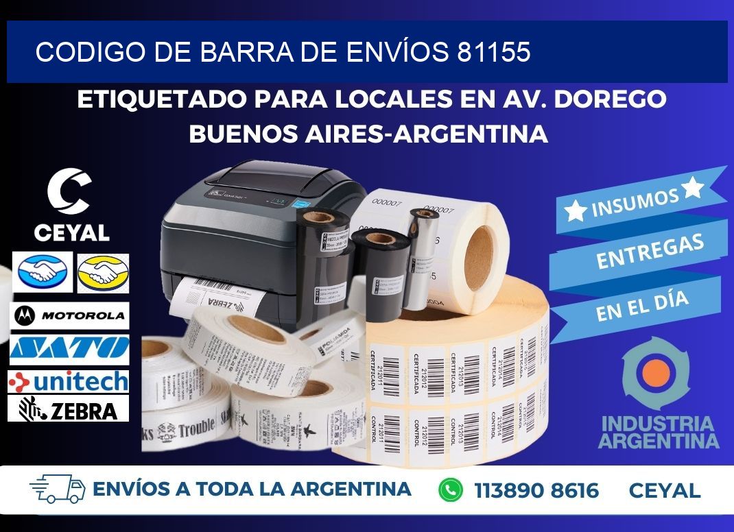 CODIGO DE BARRA DE ENVÍOS 81155