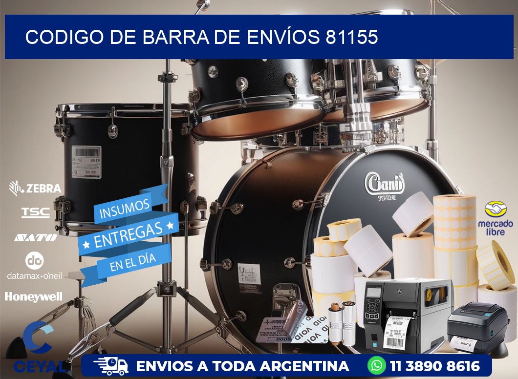 CODIGO DE BARRA DE ENVÍOS 81155