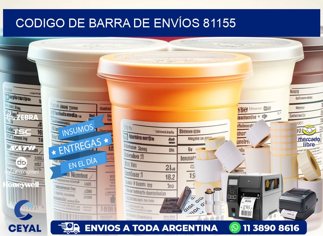 CODIGO DE BARRA DE ENVÍOS 81155