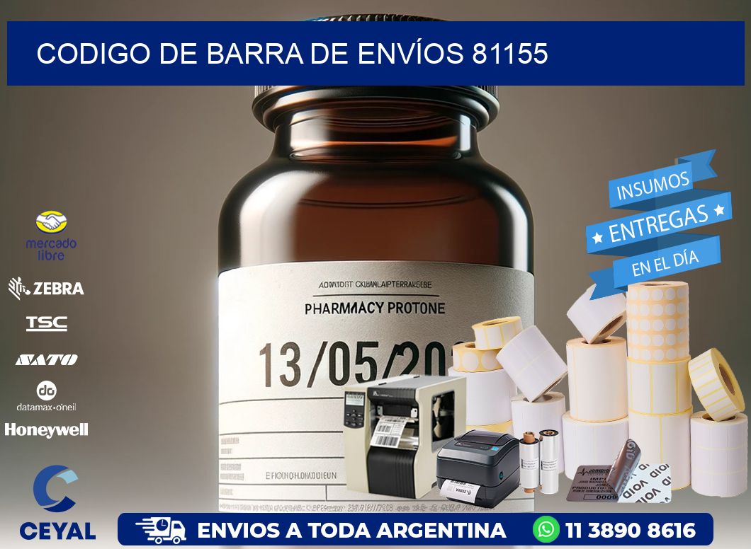 CODIGO DE BARRA DE ENVÍOS 81155