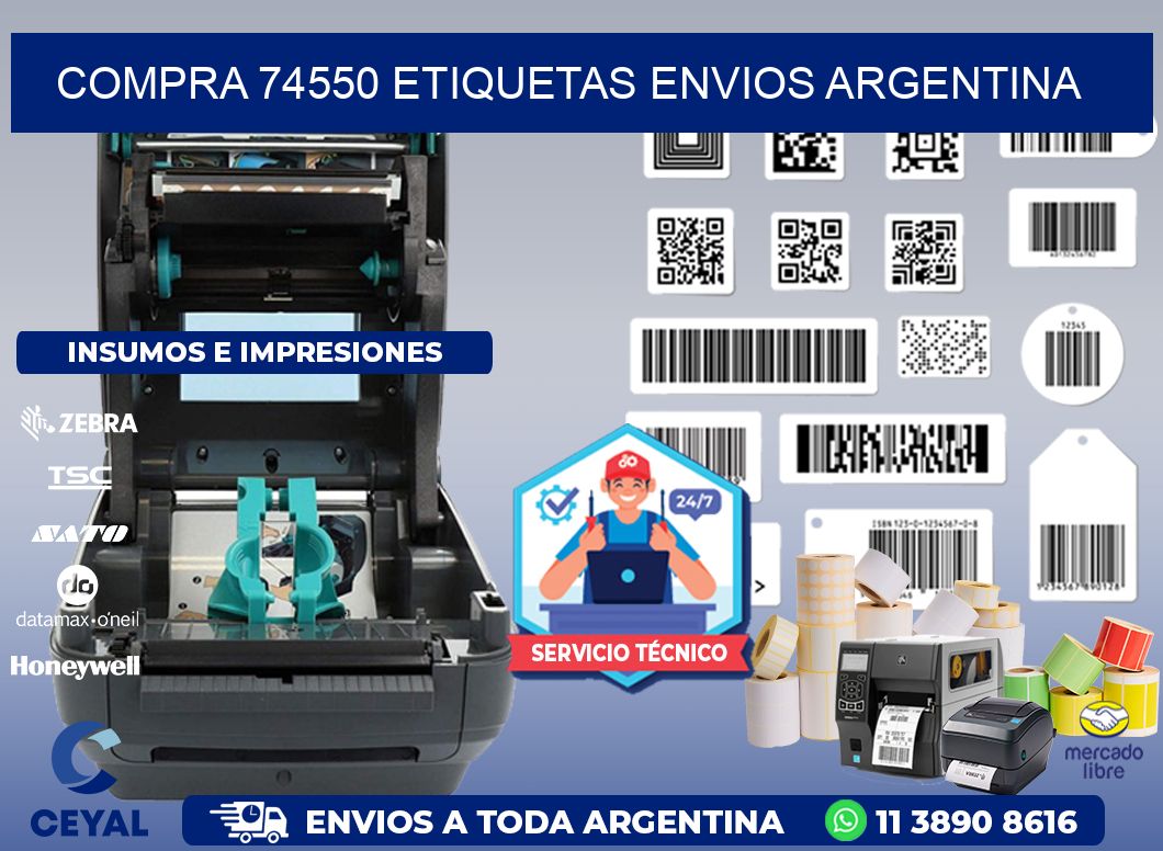 COMPRA 74550 ETIQUETAS ENVIOS ARGENTINA