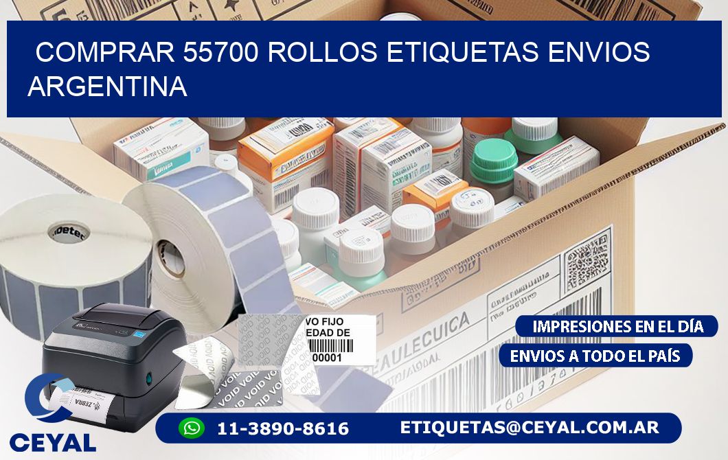 COMPRAR 55700 ROLLOS ETIQUETAS ENVIOS ARGENTINA