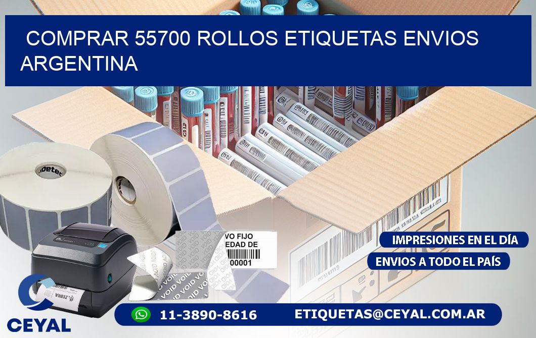 COMPRAR 55700 ROLLOS ETIQUETAS ENVIOS ARGENTINA