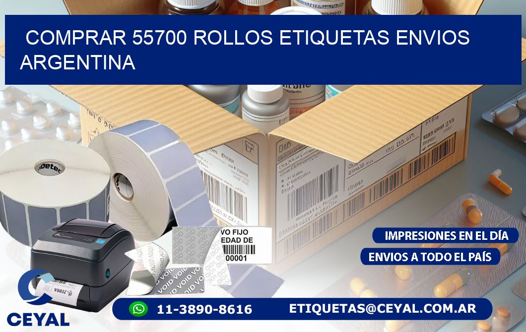 COMPRAR 55700 ROLLOS ETIQUETAS ENVIOS ARGENTINA