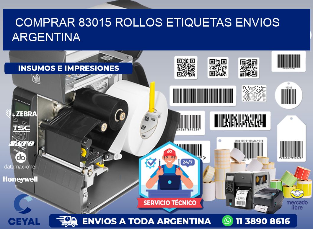 COMPRAR 83015 ROLLOS ETIQUETAS ENVIOS ARGENTINA