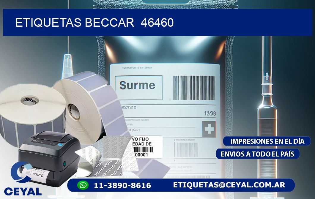 ETIQUETAS BECCAR  46460