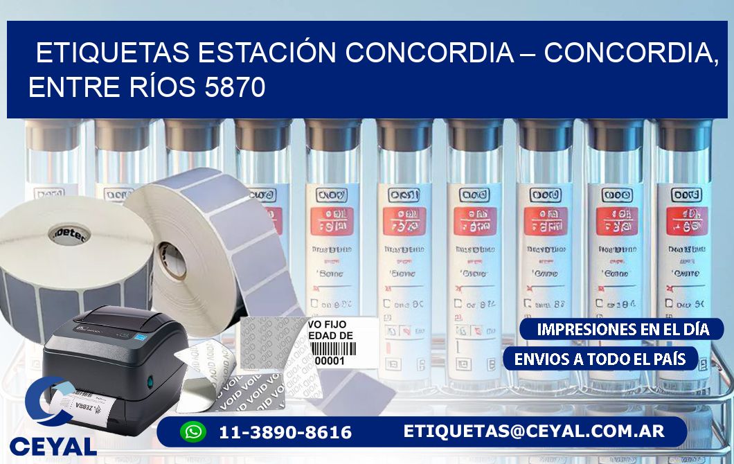 ETIQUETAS ESTACIÓN CONCORDIA – CONCORDIA, ENTRE RÍOS 5870