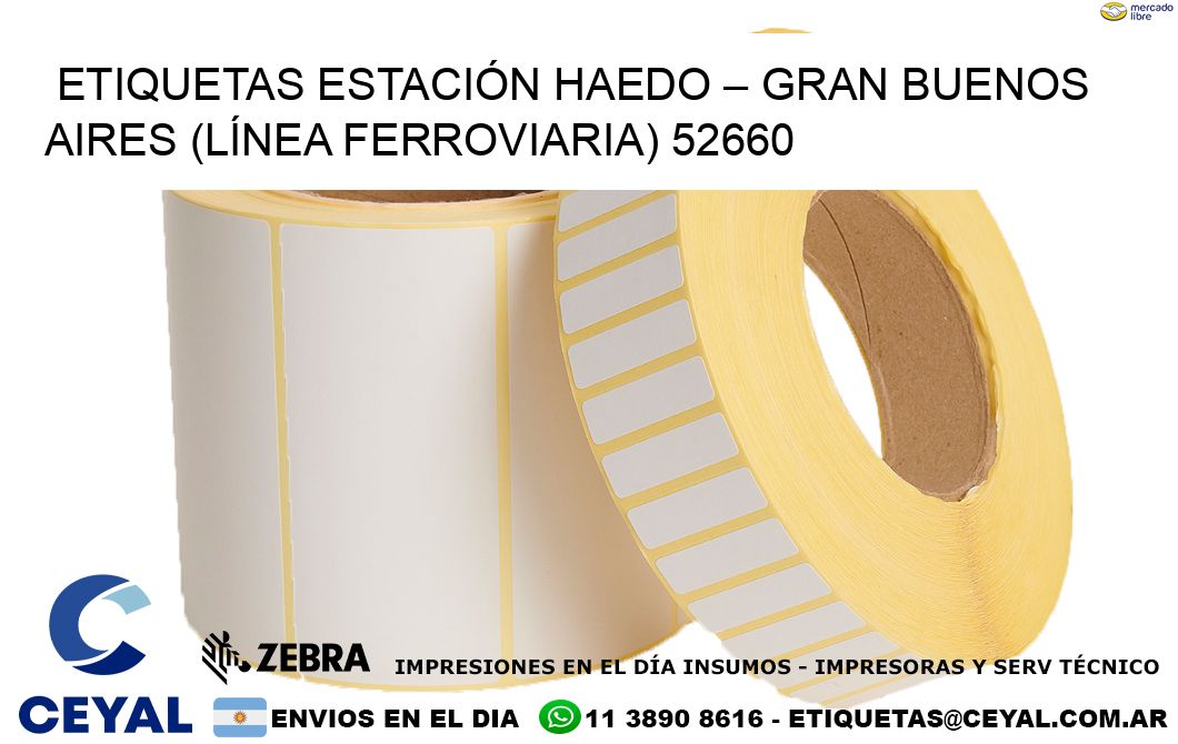 ETIQUETAS ESTACIÓN HAEDO – GRAN BUENOS AIRES (LÍNEA FERROVIARIA) 52660