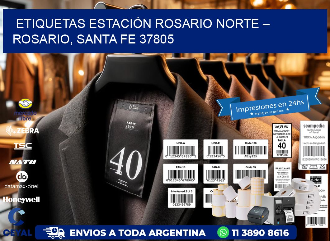 ETIQUETAS ESTACIÓN ROSARIO NORTE – ROSARIO, SANTA FE 37805