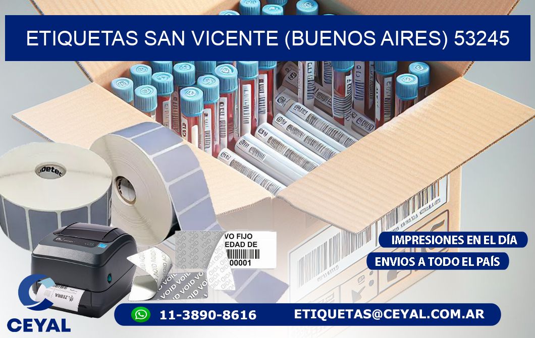 ETIQUETAS SAN VICENTE (BUENOS AIRES) 53245