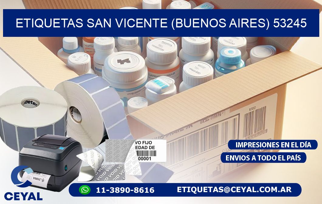 ETIQUETAS SAN VICENTE (BUENOS AIRES) 53245