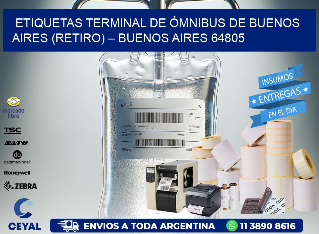 ETIQUETAS TERMINAL DE ÓMNIBUS DE BUENOS AIRES (RETIRO) – BUENOS AIRES 64805