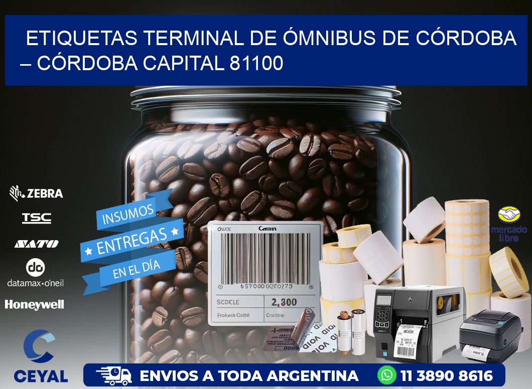ETIQUETAS TERMINAL DE ÓMNIBUS DE CÓRDOBA – CÓRDOBA CAPITAL 81100