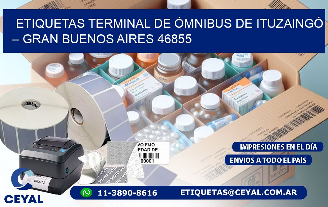 ETIQUETAS TERMINAL DE ÓMNIBUS DE ITUZAINGÓ – GRAN BUENOS AIRES 46855