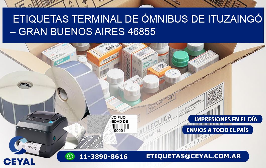 ETIQUETAS TERMINAL DE ÓMNIBUS DE ITUZAINGÓ – GRAN BUENOS AIRES 46855