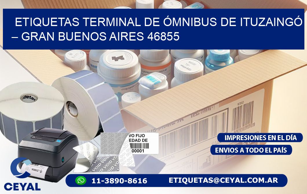 ETIQUETAS TERMINAL DE ÓMNIBUS DE ITUZAINGÓ – GRAN BUENOS AIRES 46855