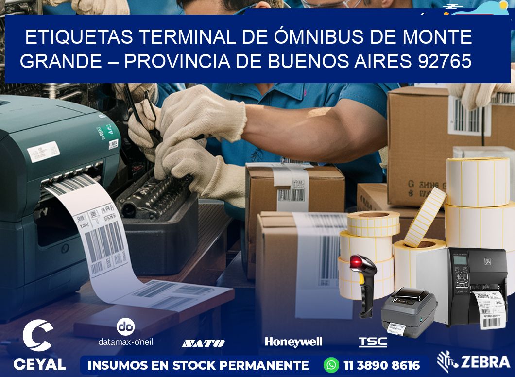 ETIQUETAS TERMINAL DE ÓMNIBUS DE MONTE GRANDE – PROVINCIA DE BUENOS AIRES 92765