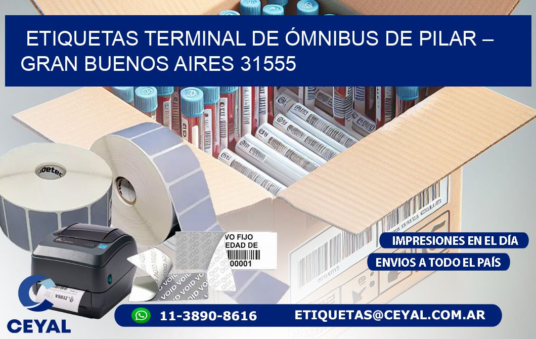 ETIQUETAS TERMINAL DE ÓMNIBUS DE PILAR – GRAN BUENOS AIRES 31555