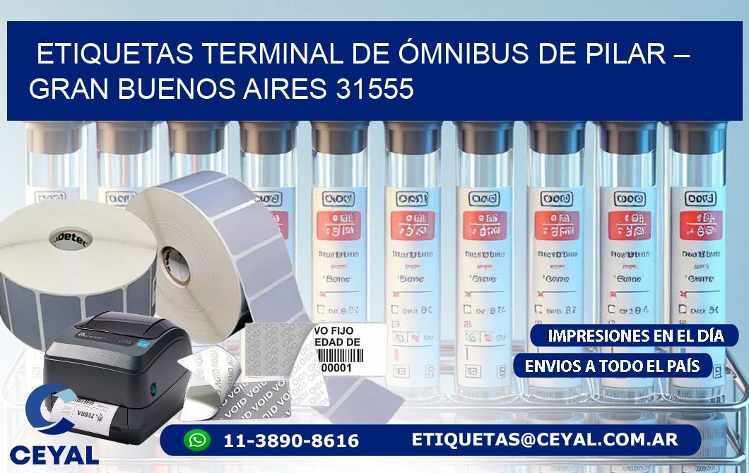 ETIQUETAS TERMINAL DE ÓMNIBUS DE PILAR – GRAN BUENOS AIRES 31555