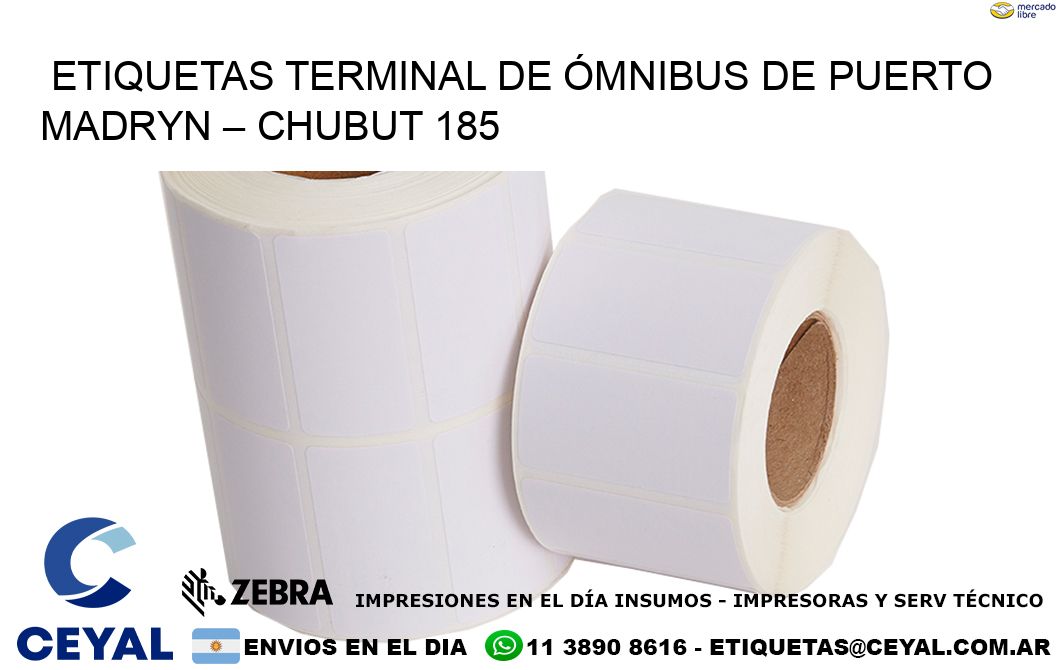 ETIQUETAS TERMINAL DE ÓMNIBUS DE PUERTO MADRYN – CHUBUT 185