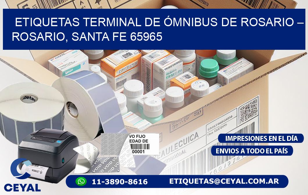 ETIQUETAS TERMINAL DE ÓMNIBUS DE ROSARIO – ROSARIO, SANTA FE 65965