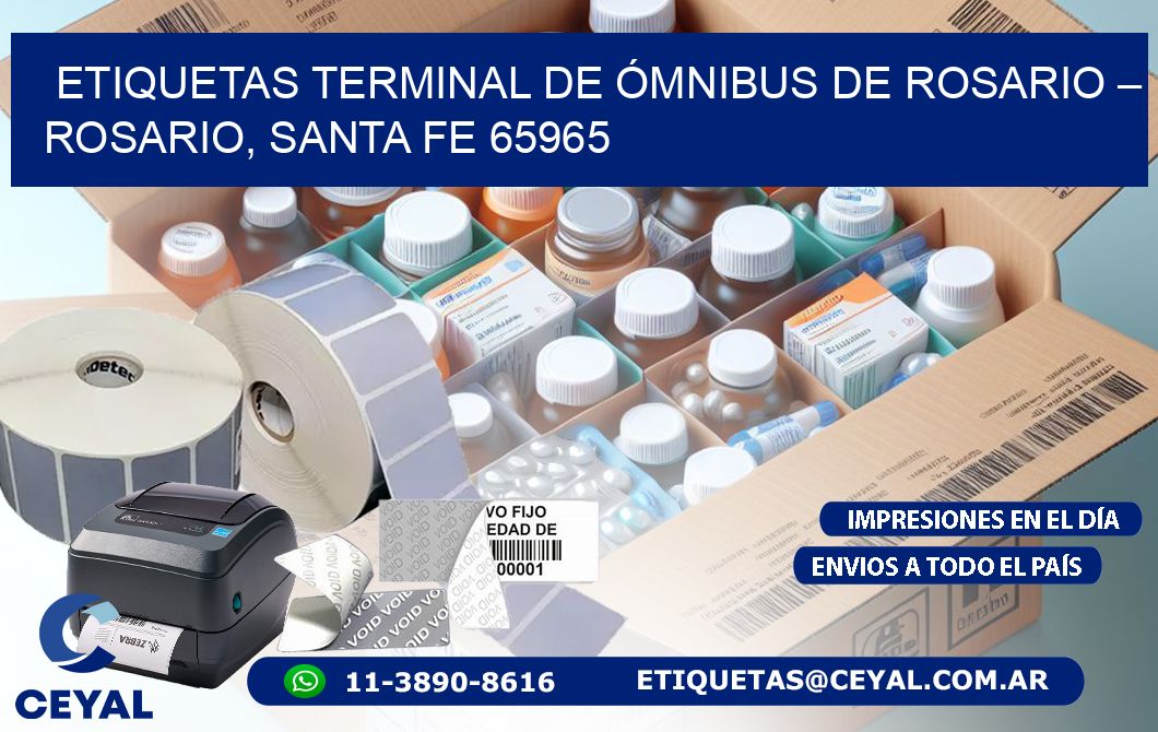 ETIQUETAS TERMINAL DE ÓMNIBUS DE ROSARIO – ROSARIO, SANTA FE 65965