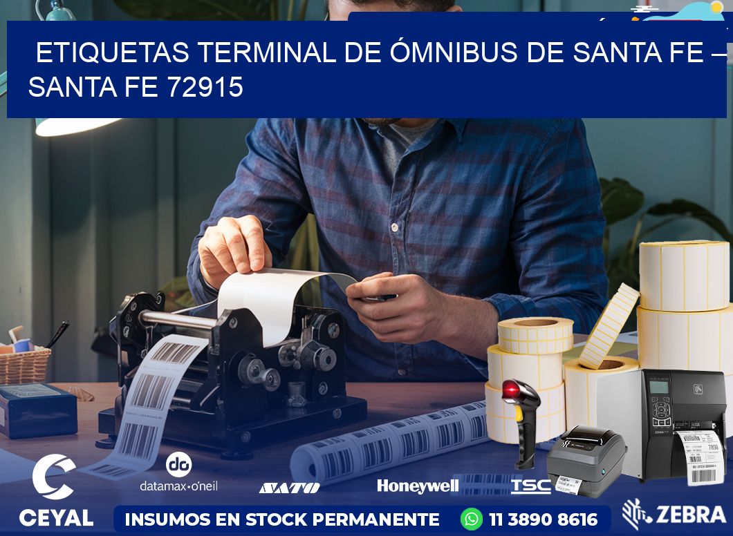 ETIQUETAS TERMINAL DE ÓMNIBUS DE SANTA FE – SANTA FE 72915