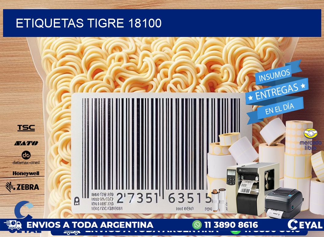 ETIQUETAS TIGRE 18100