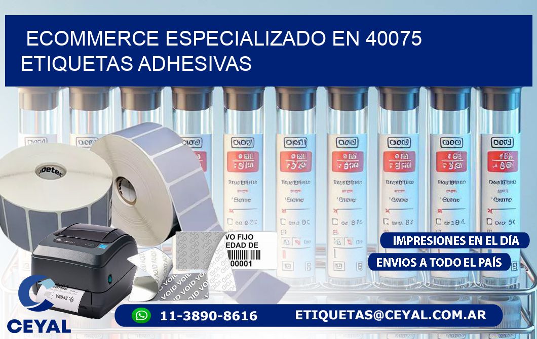 Ecommerce Especializado en 40075 Etiquetas Adhesivas