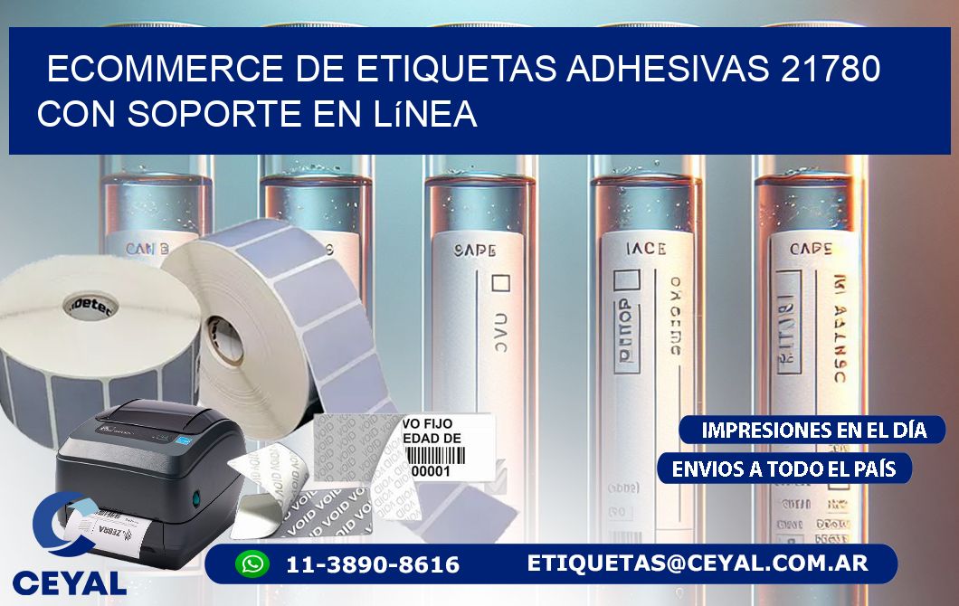 Ecommerce de Etiquetas Adhesivas 21780 con Soporte en Línea