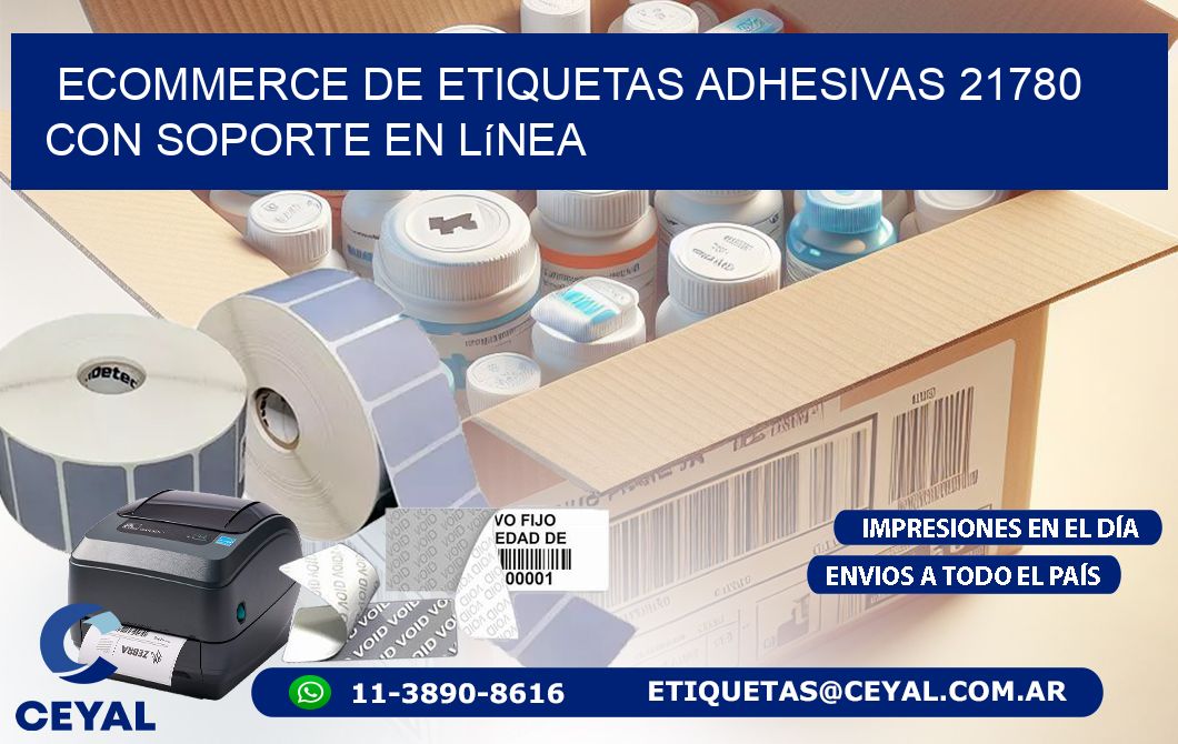 Ecommerce de Etiquetas Adhesivas 21780 con Soporte en Línea