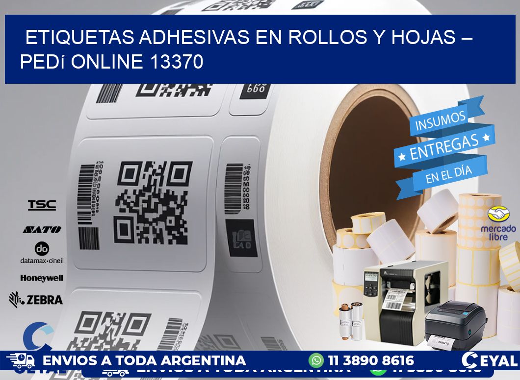 Etiquetas Adhesivas en Rollos y Hojas – Pedí Online 13370