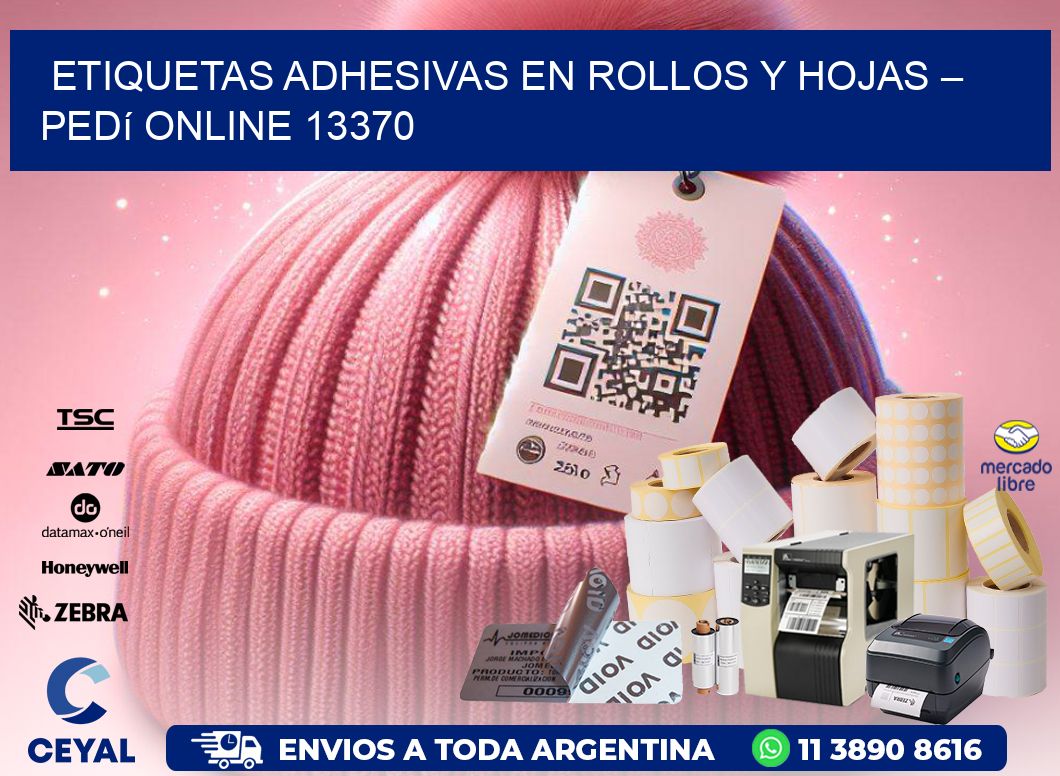 Etiquetas Adhesivas en Rollos y Hojas – Pedí Online 13370