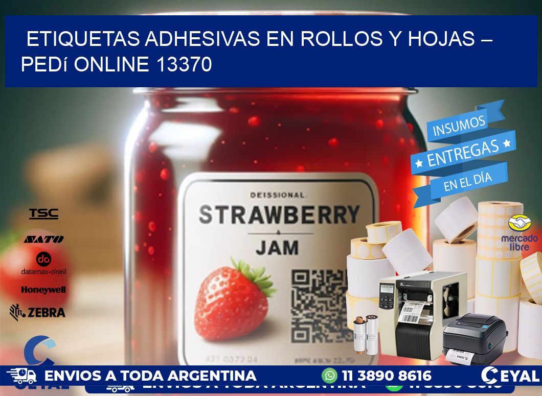 Etiquetas Adhesivas en Rollos y Hojas – Pedí Online 13370