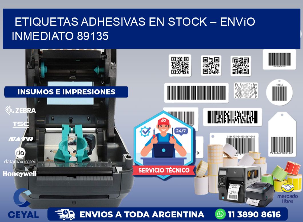 Etiquetas Adhesivas en Stock – Envío Inmediato 89135