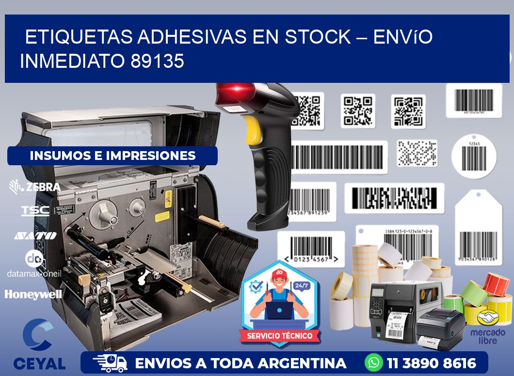 Etiquetas Adhesivas en Stock – Envío Inmediato 89135