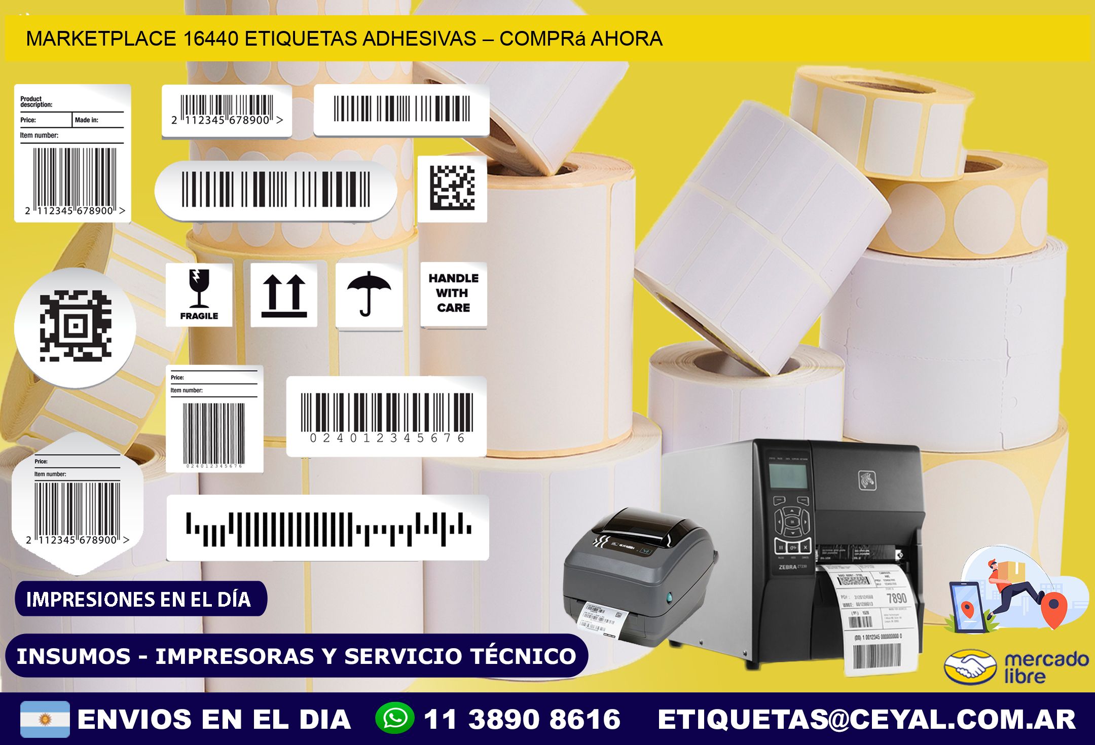 Marketplace 16440 Etiquetas Adhesivas – Comprá Ahora