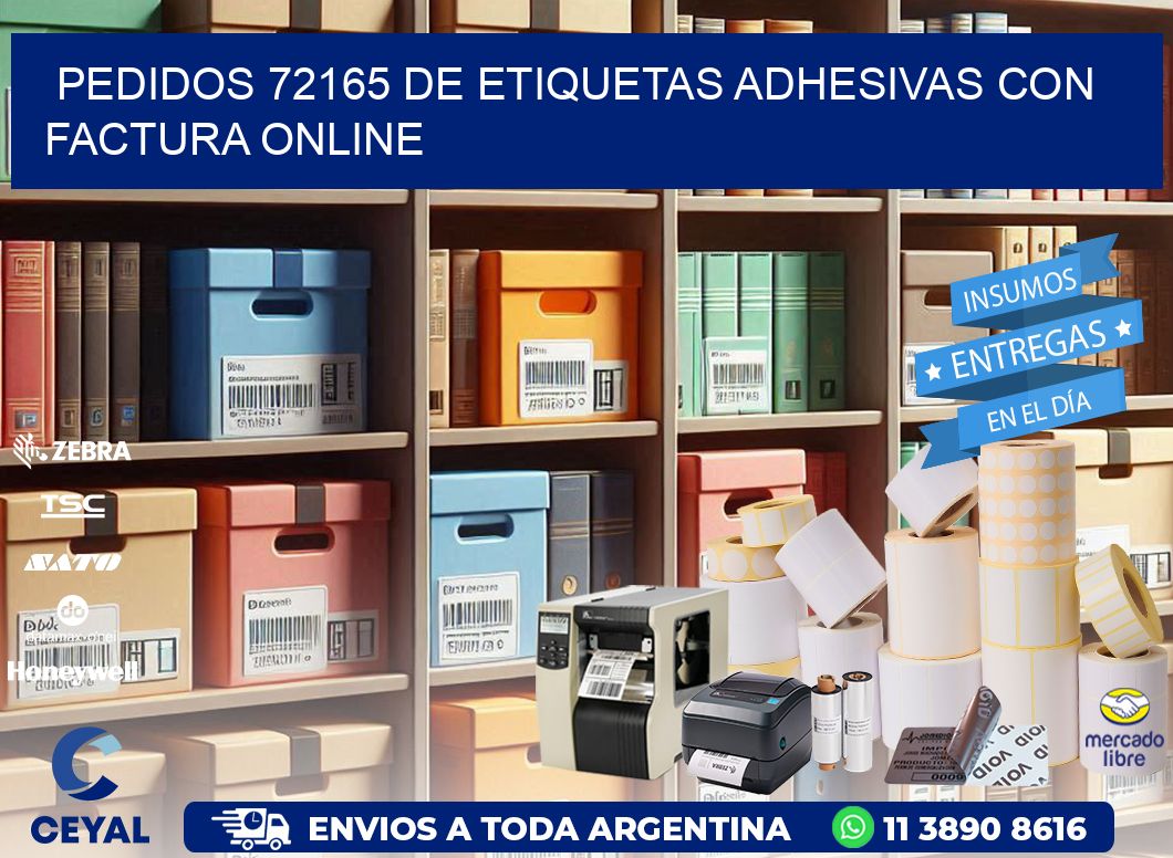 Pedidos 72165 de Etiquetas Adhesivas con Factura Online