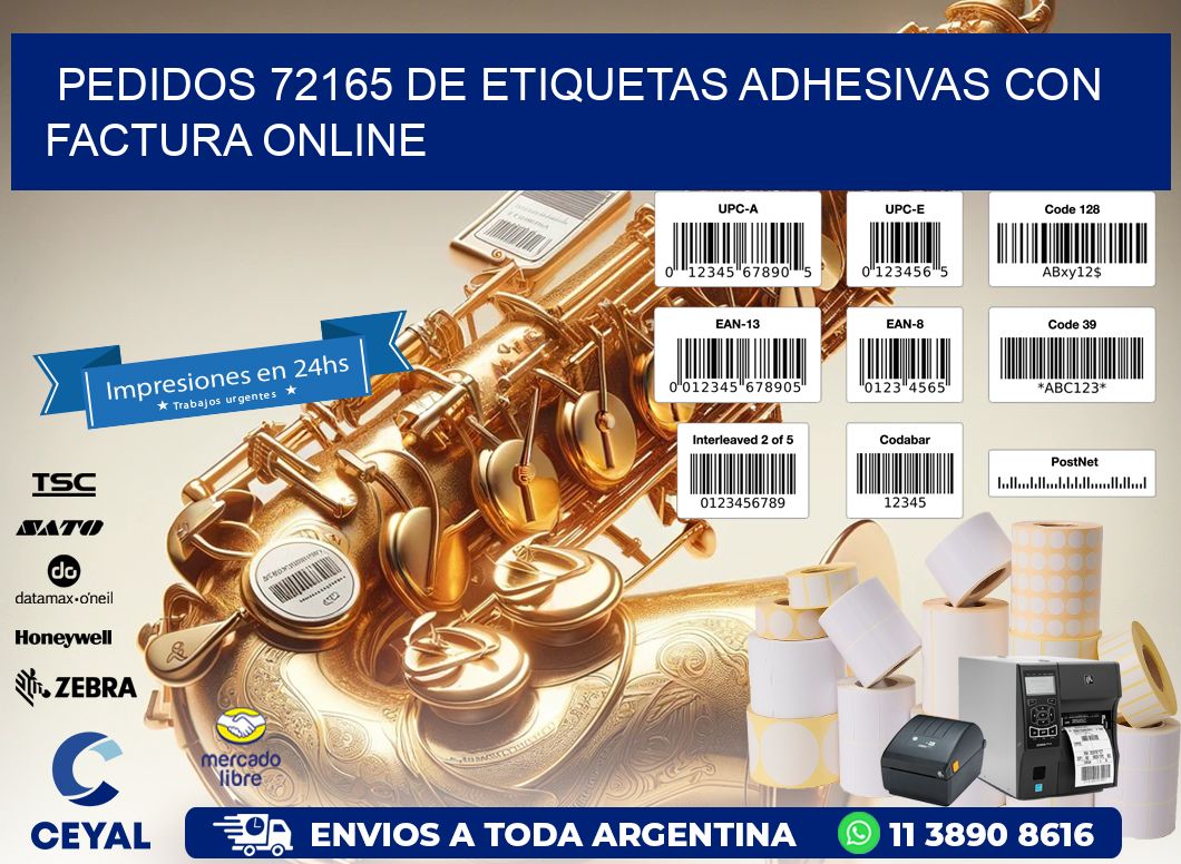 Pedidos 72165 de Etiquetas Adhesivas con Factura Online