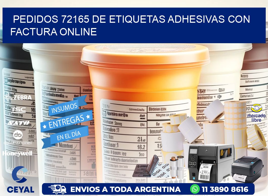 Pedidos 72165 de Etiquetas Adhesivas con Factura Online