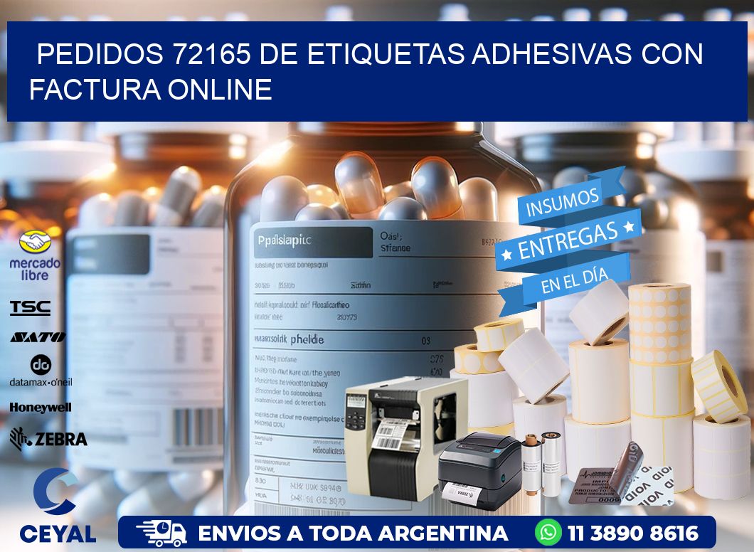 Pedidos 72165 de Etiquetas Adhesivas con Factura Online