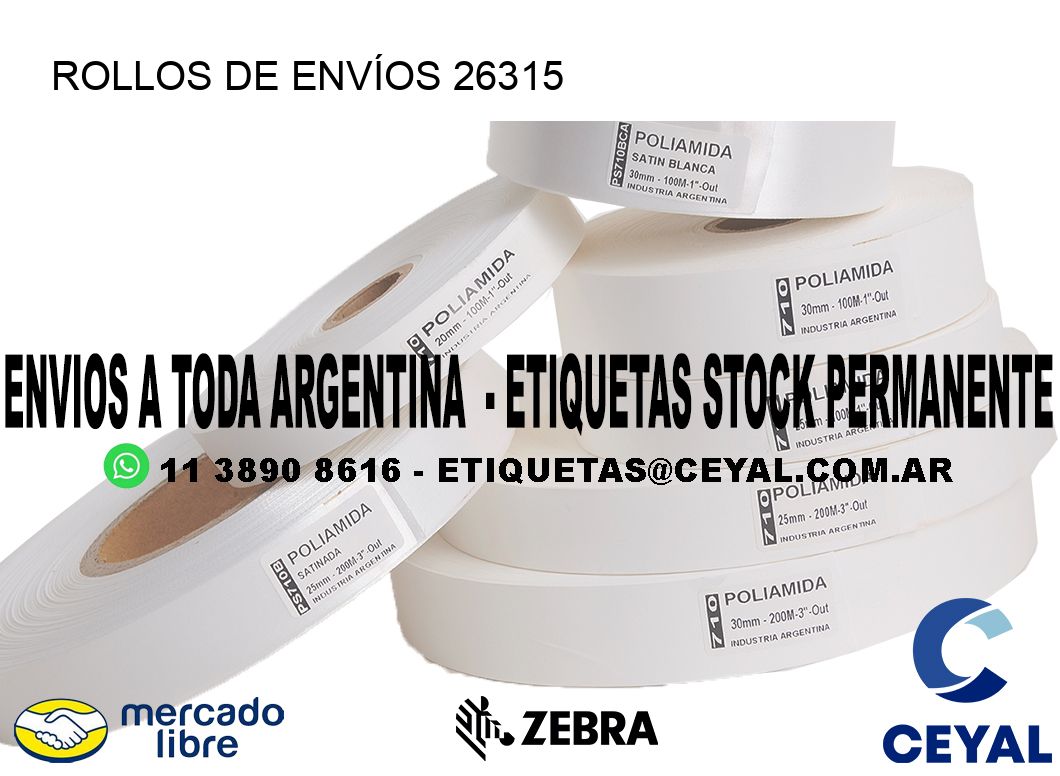 ROLLOS DE ENVÍOS 26315