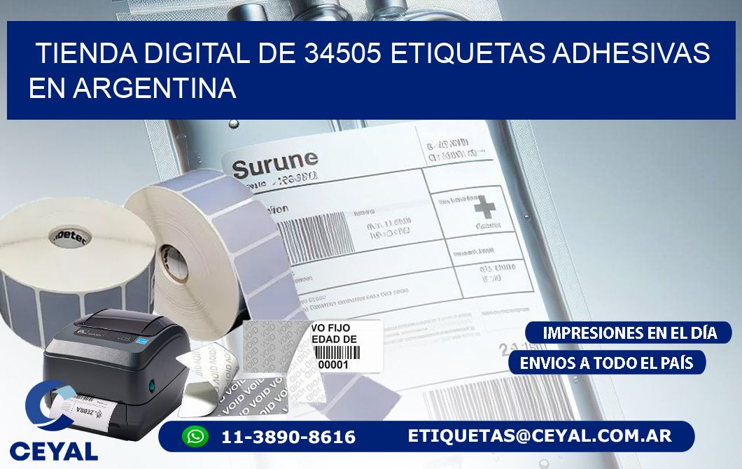 Tienda Digital de 34505 Etiquetas Adhesivas en Argentina